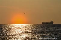 Закат в море близ Кабардинки